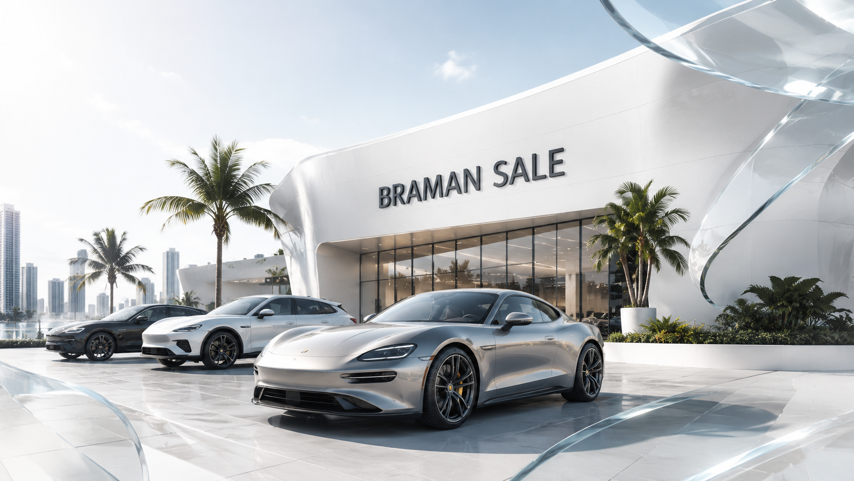 Luxury automotive showroom in Miami